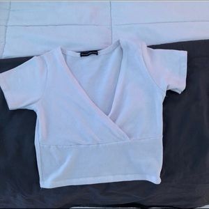 brandy melville white amara top